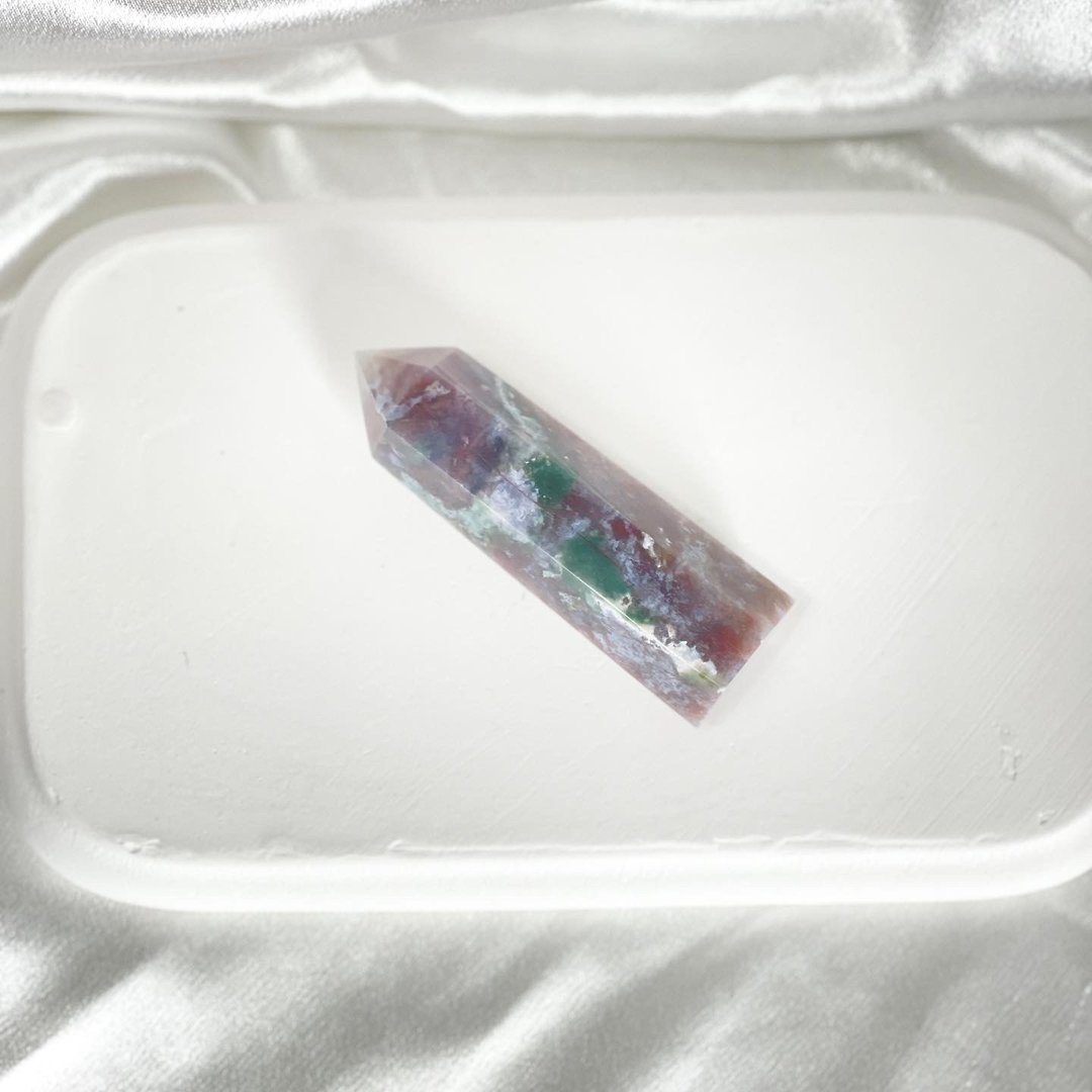 墨西哥 水草玛瑙晶柱 - 摆饰 - 水晶 多色