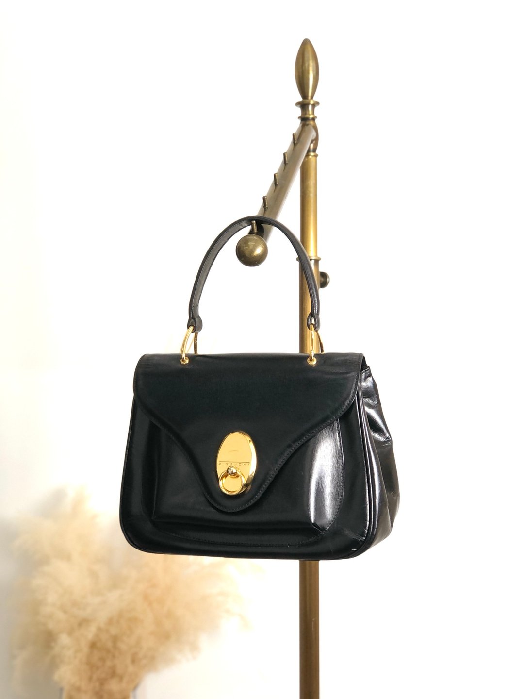 【日本直送 名牌中古包】GIVENCHY 纪梵希 手提包 黑色 经典款 皮革 vintage 古着 vaswcb - 手提包/手提袋 - 真皮 黑色