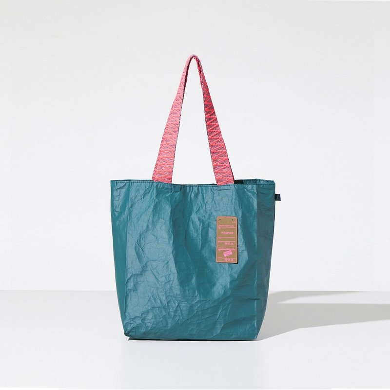 Miyansol 韩国皱皱托特包 (长背带)-X.法蓝马卡龙 防水轻量通勤款 - 侧背包/斜挎包 - 纸 蓝色