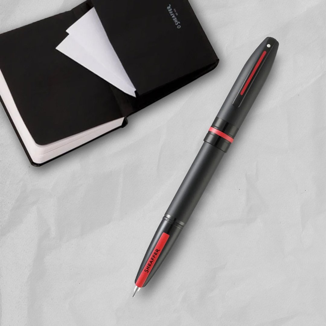 【SHEAFFER】ICON 系列雾黑钢笔-M 尖+A6 笔记本礼盒 免费刻字 - 钢笔 - 其他金属 黑色