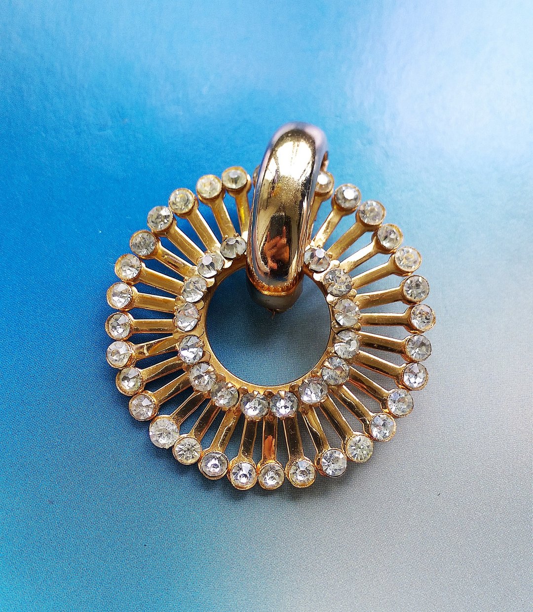 Vintage Jewelry 西洋古董饰品 CORO 环圈 摩天轮 别针 - 徽章/别针 - 其他金属 金色