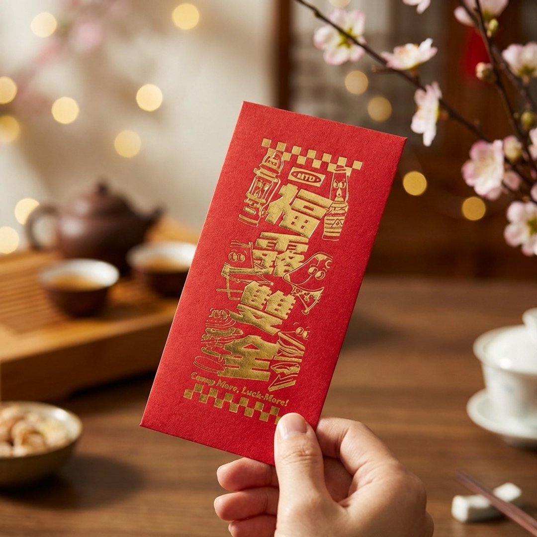 马年限定 | 福露双全烫金红包袋 | 每包 3 入 - 红包/春联 - 纸 