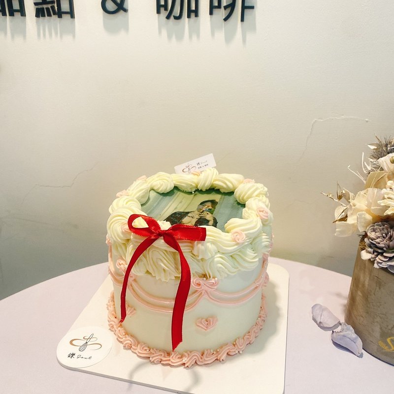 燃烧粉色复古蛋糕 奶油霜挤花 精致蛋糕 铄甜点 生日蛋糕 定制化 - 蛋糕/甜点 - 新鲜食材 