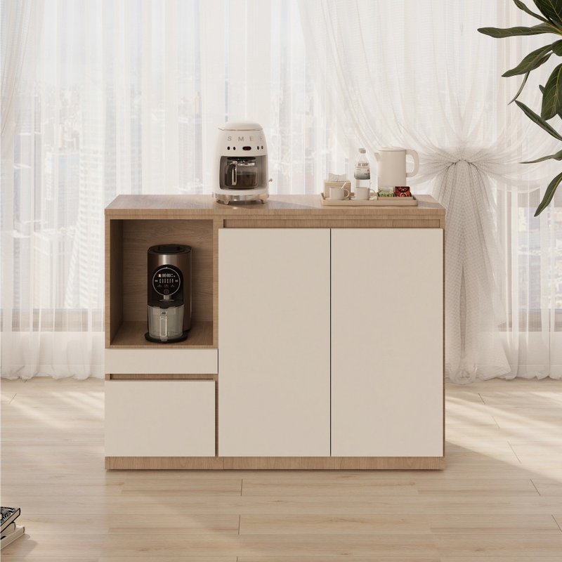 Starry 双门拉盘电器斗柜(系统板/可定制) - 其他家具 - 木头 卡其色