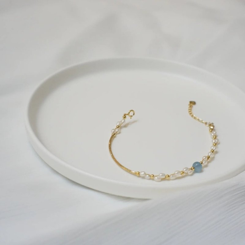 海蓝宝珍珠珍珠手链 - 手链/手环 - 珍珠 多色