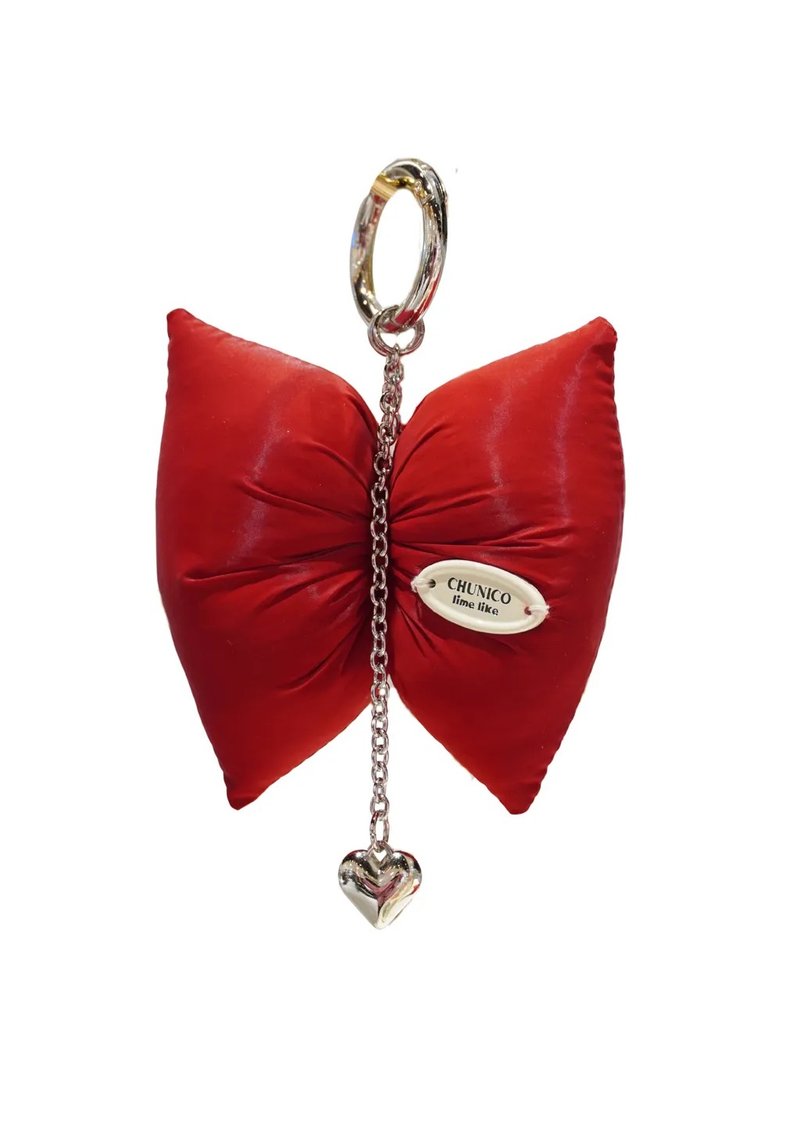 LimeLike x Chunico | 蝴蝶结吊饰 Dewy Ribbon keyring - 限定红 - 吊饰 - 尼龙 红色