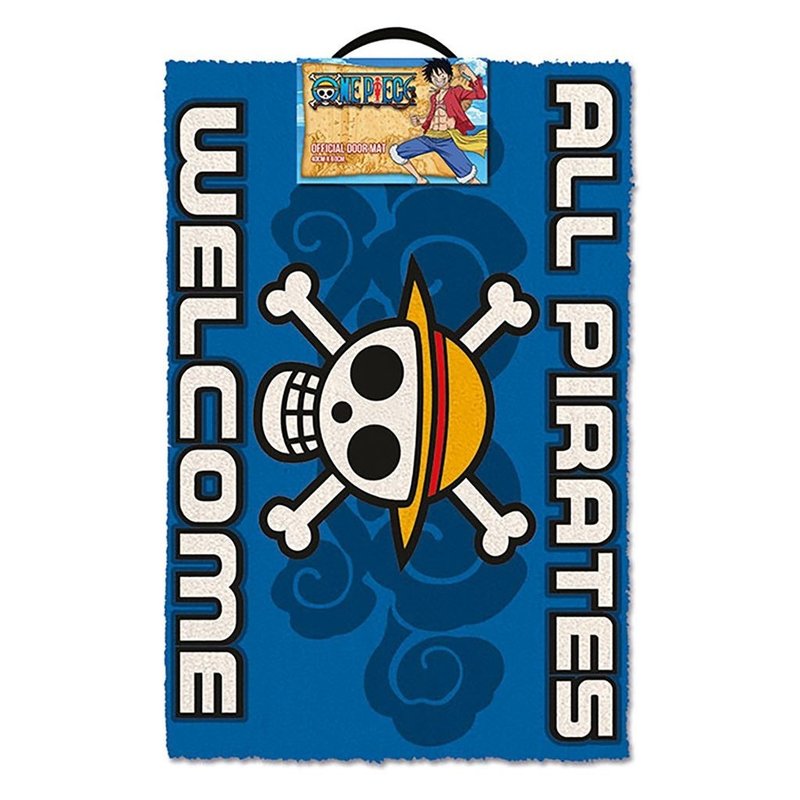 【ONE PIECE】ALL PIRATES WELCOME地垫 - 地垫/地毯 - 环保材料 蓝色