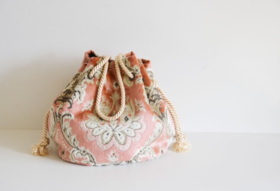 Venice Marine Bag Pink Large Size - 手提包/手提袋 - 棉 