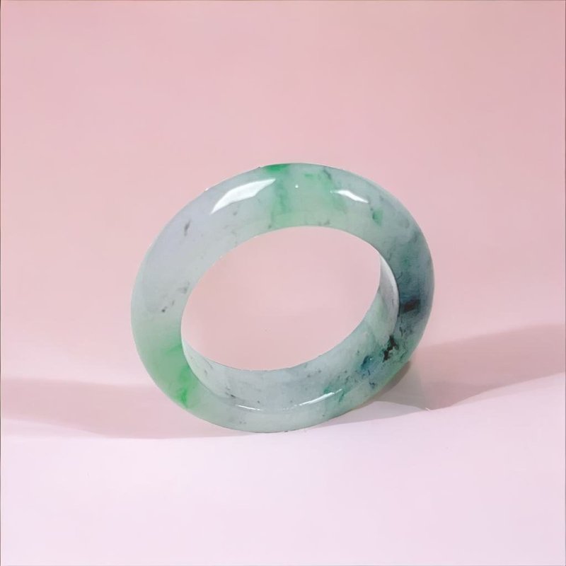 飘阳绿乌鸡翡翠戒指戒圈 | 国际12围 | 天然缅甸翡翠A货 | 送礼 - 戒指 - 玉石 多色