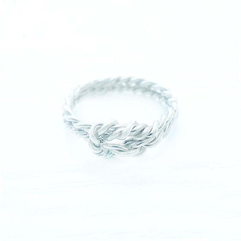 ROPE绳索系列 - 编织定制化纯银戒指 - 戒指 - 其他材质 银色