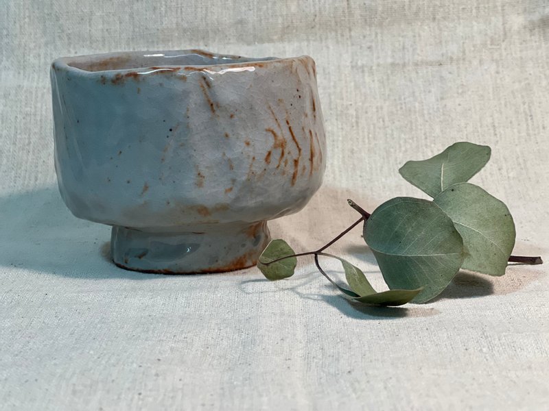 志野烧手捏茶碗 - 茶具/茶杯 - 陶 卡其色