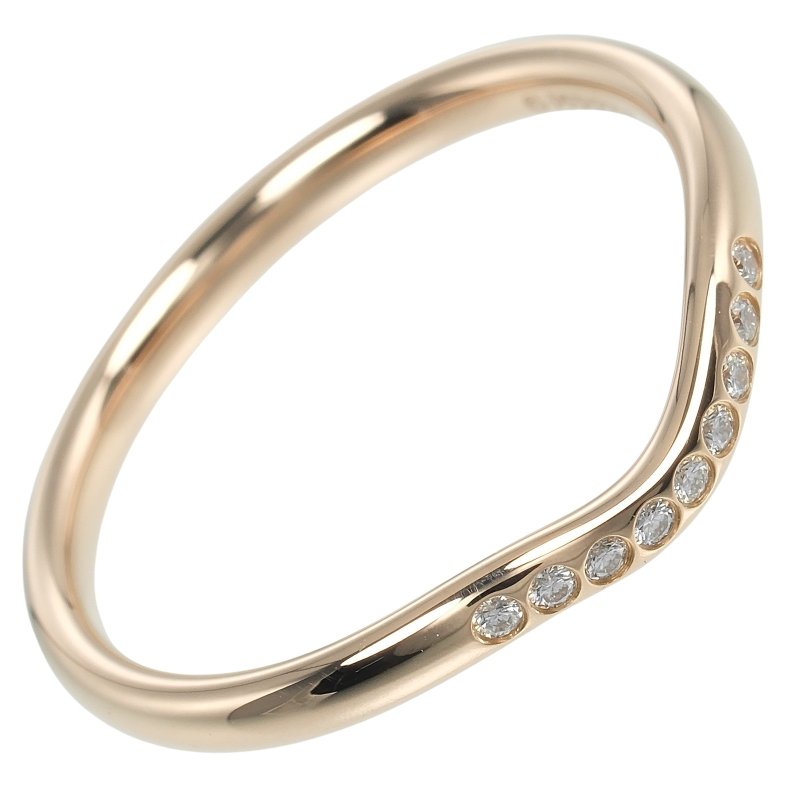 [日本直送] Tiffany & Co. 弧形戒指 16.5 码 K18PG粉红金钻石 约 2.82 克 [二手] - 戒指 - 贵金属 金色