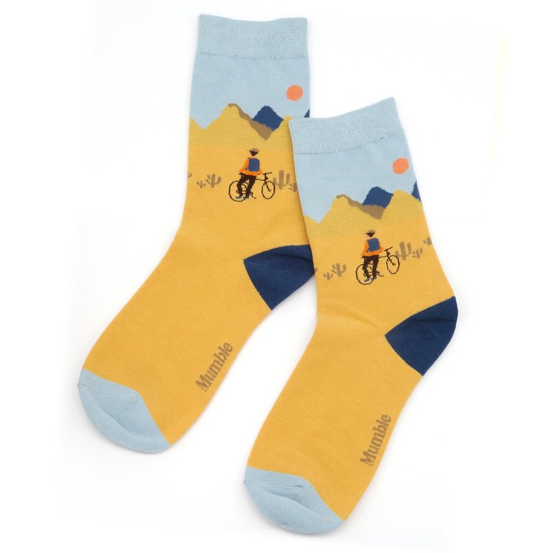Mumble 袜子 (One Hundred & Twenty Seven) - 袜子 - 棉．麻 黄色