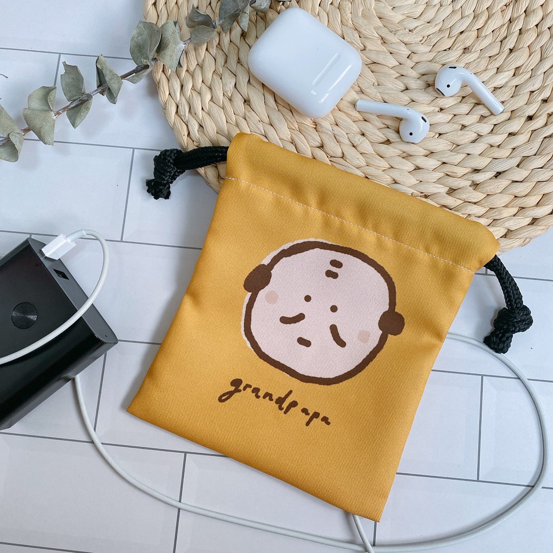 束口袋 | 阿公阿嬷 | Littdlework - 皮夹/钱包 - 棉 多色
