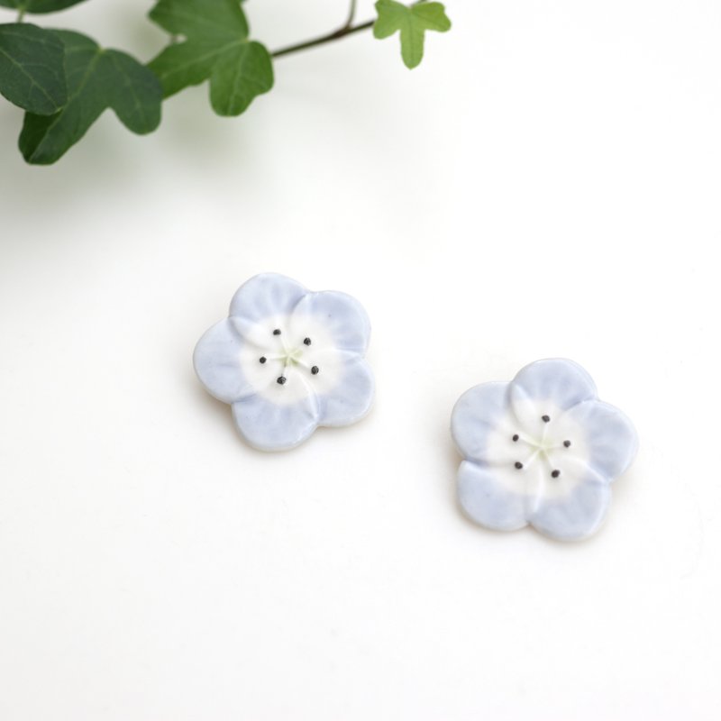 蓝眼菊胸针 - 胸针 - 瓷 蓝色