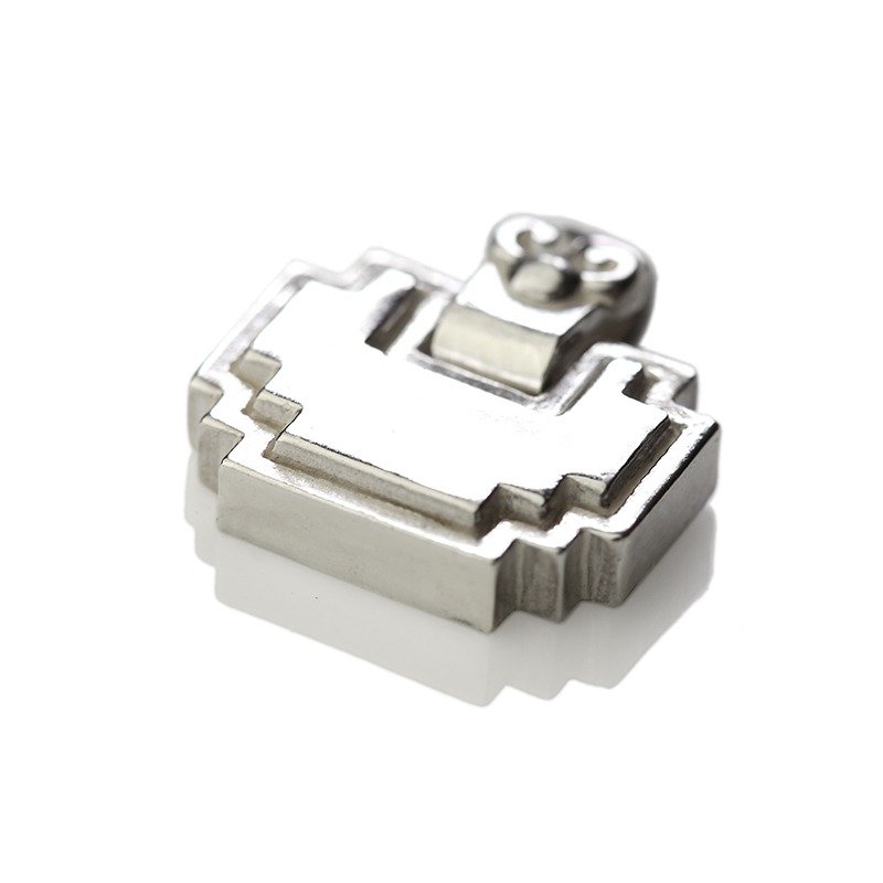 长命锁FH-LLL106P【福寿长命】925纯银饰品项链 中国风/手工银饰 - 项链 - 银 灰色