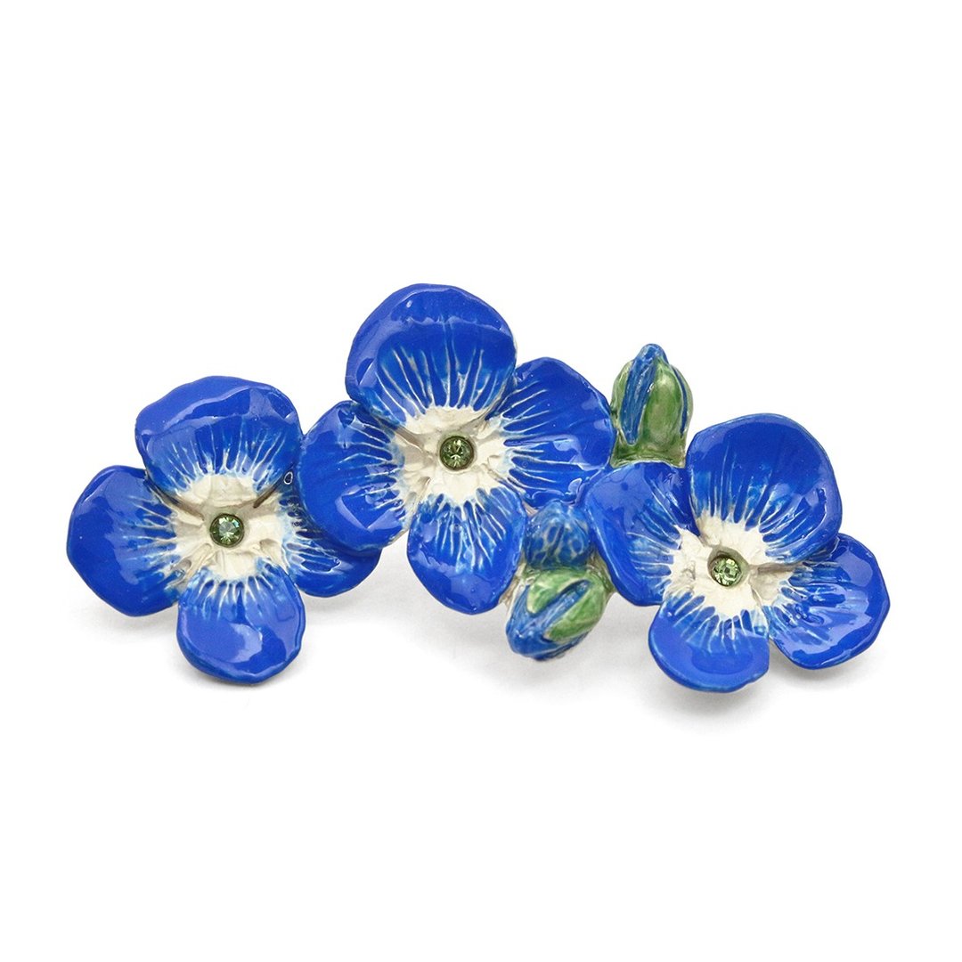 Veronica Brooch PB097 - 胸针 - 其他金属 蓝色