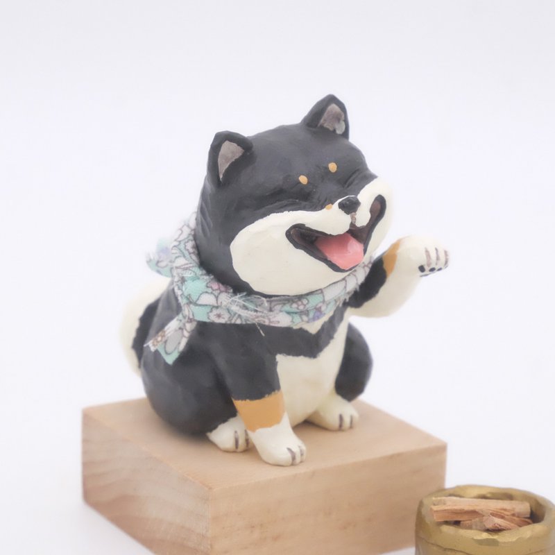 黑柴犬招财 【想宠雕像系列】 - 玩偶/公仔 - 树脂 黑色