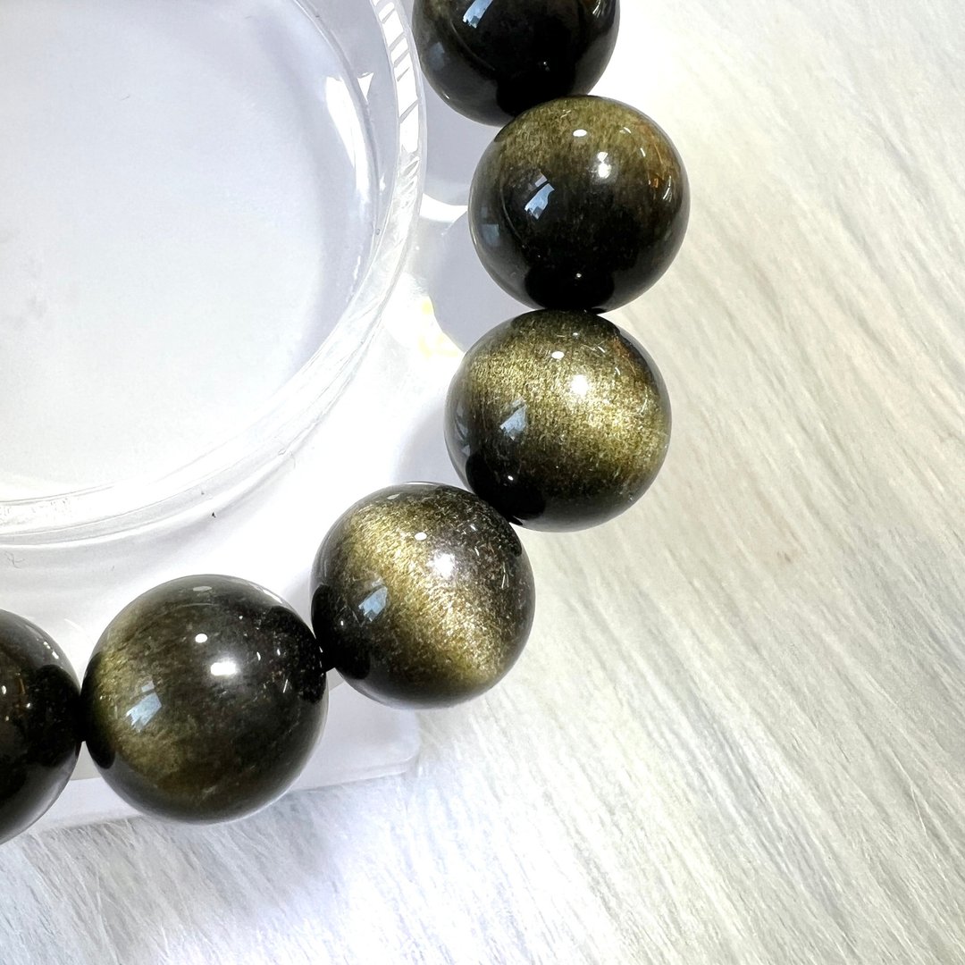 招财猫眼金曜石手串 | 水晶 | 水晶手串 | 水晶手链 | 水晶手链 - 手链/手环 - 水晶 黑色