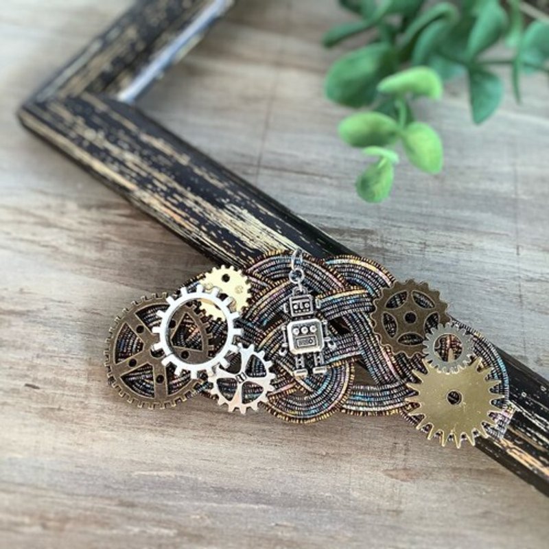Valletta [Mekarobo] Mizuhiki Steampunk Gear Kinkomi - 发饰 - 其他材质 银色