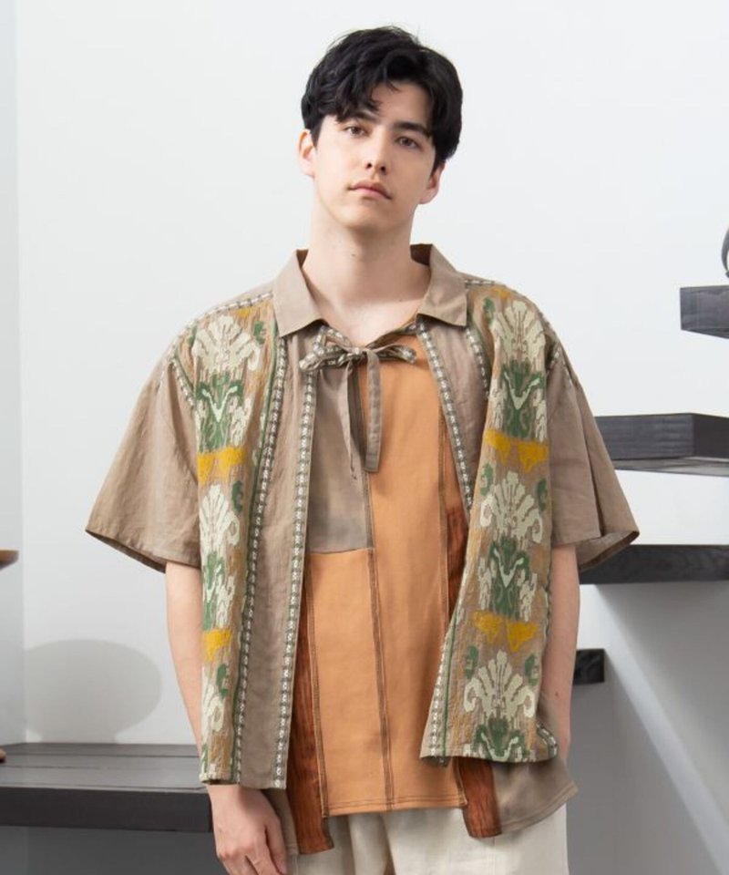 【热门预购】絣影层风刺绣层次男衬衫(2色) ILL-5204 - 男装衬衫 - 其他材质 