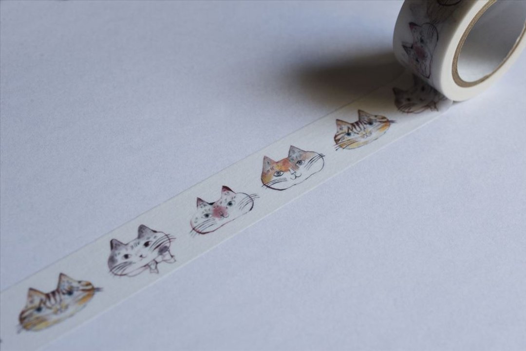 【仓敷意匠】中西直子 虎斑猫BonBon 纸胶带 (99235-02) - 纸胶带 - 纸 
