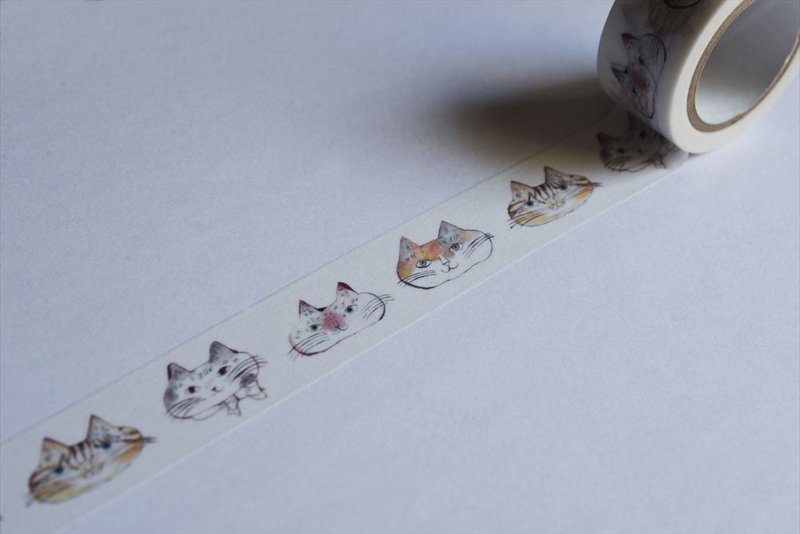【仓敷意匠】中西直子 虎斑猫BonBon 纸胶带 (99235-02) - 纸胶带 - 纸 