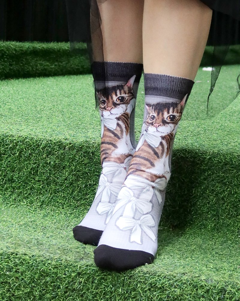 超萌猫咪抱抱袜 - 袜子 - 聚酯纤维 多色