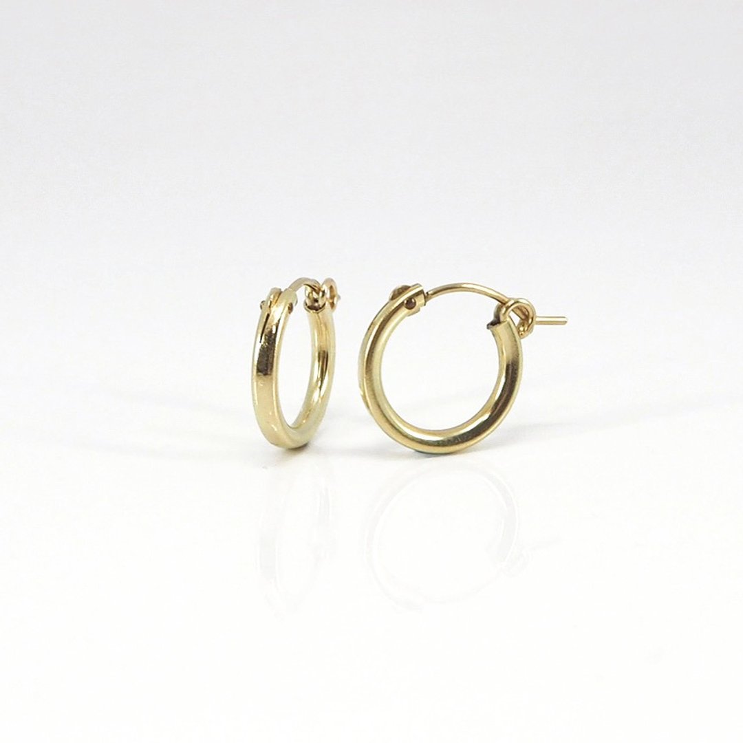NO.60 CLASSIC STYLE EARRINGS 经典基本款耳饰 - 14K GF - 耳环/耳夹 - 其他金属 金色