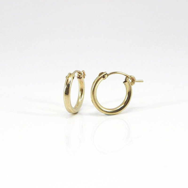 NO.60 CLASSIC STYLE EARRINGS 经典基本款耳饰 - 14K GF - 耳环/耳夹 - 其他金属 金色
