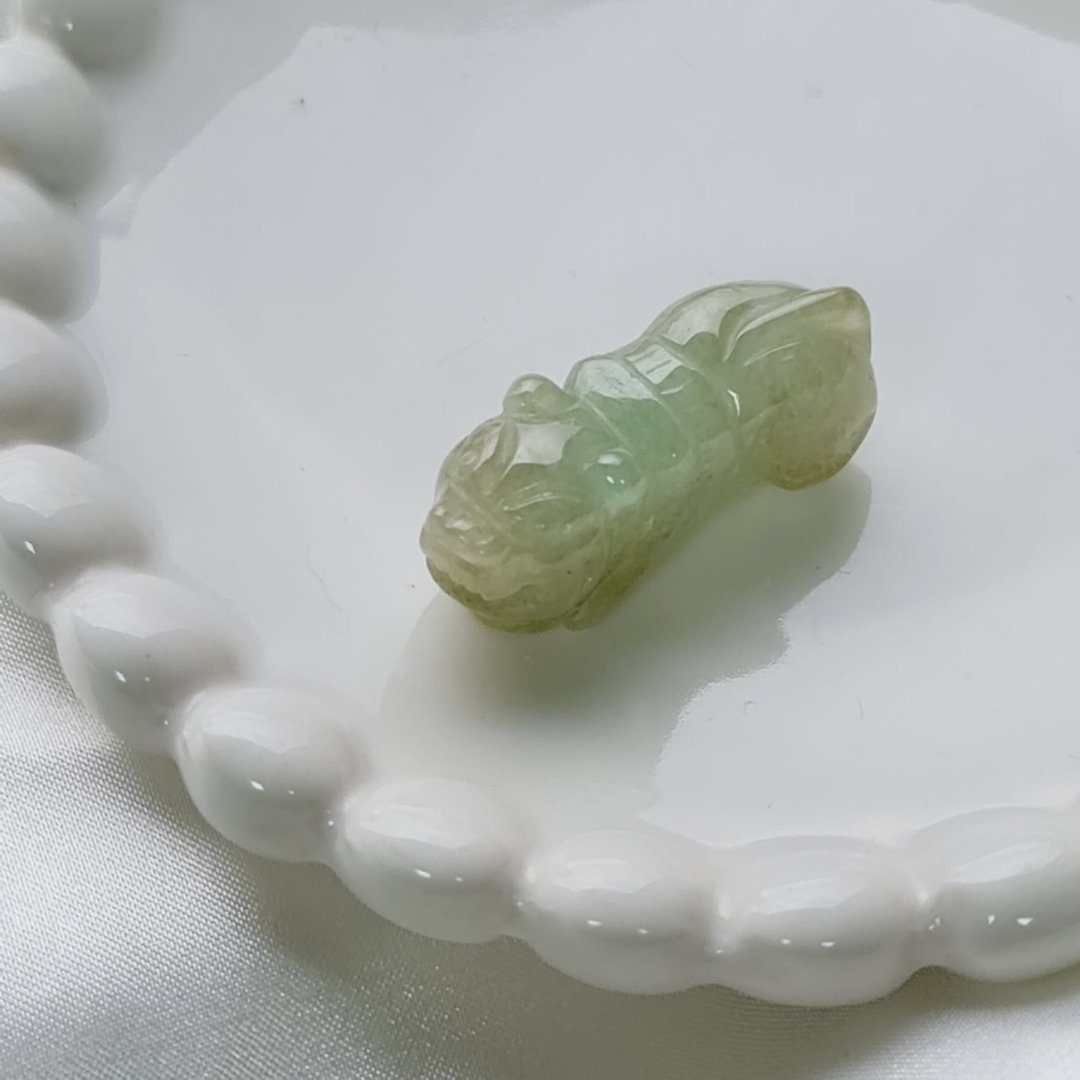 冰胶果绿老虎吊坠 | 天然缅甸玉A货翡翠 - 项链 - 玉石 