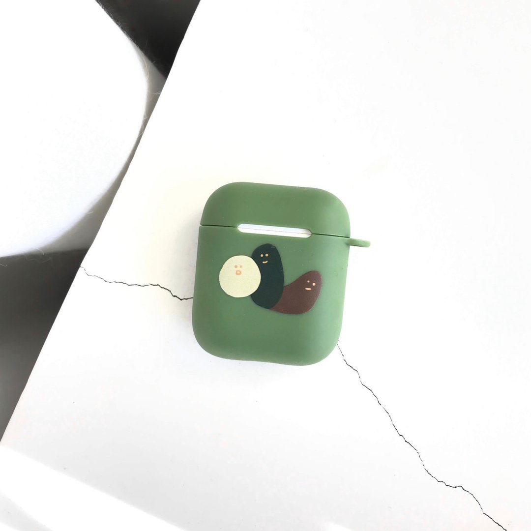 酪梨三姐妹  Avocado AirPods 耳机保护套 - 耳机 - 塑料 绿色