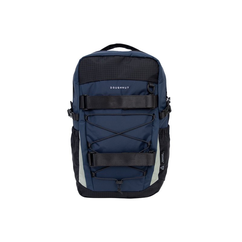 【DOUGHNUT】15寸 防泼水 大后背包 滑板包 水壶格 韩系-深蓝 STC - 电脑包 - 环保材料 蓝色