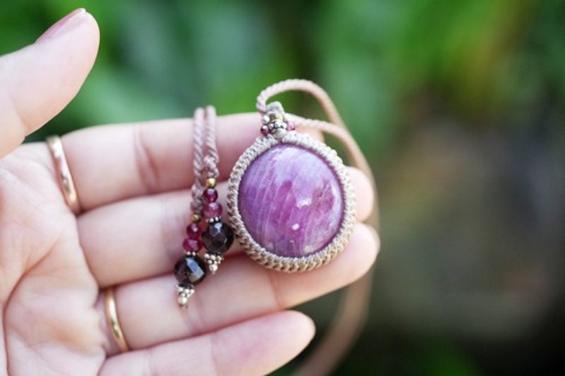 甜美气息 中颗 丝滑红宝石 编织项链 1420 - 项链 - 宝石 