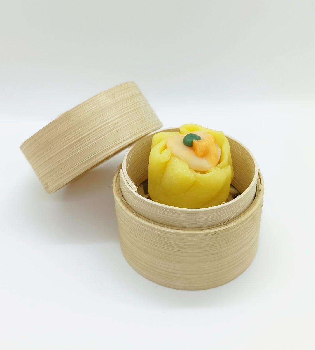 1件烧卖香氛手工冷制皂(连迷你竹蒸笼) - 肥皂/手工皂 - 其他材质 黄色