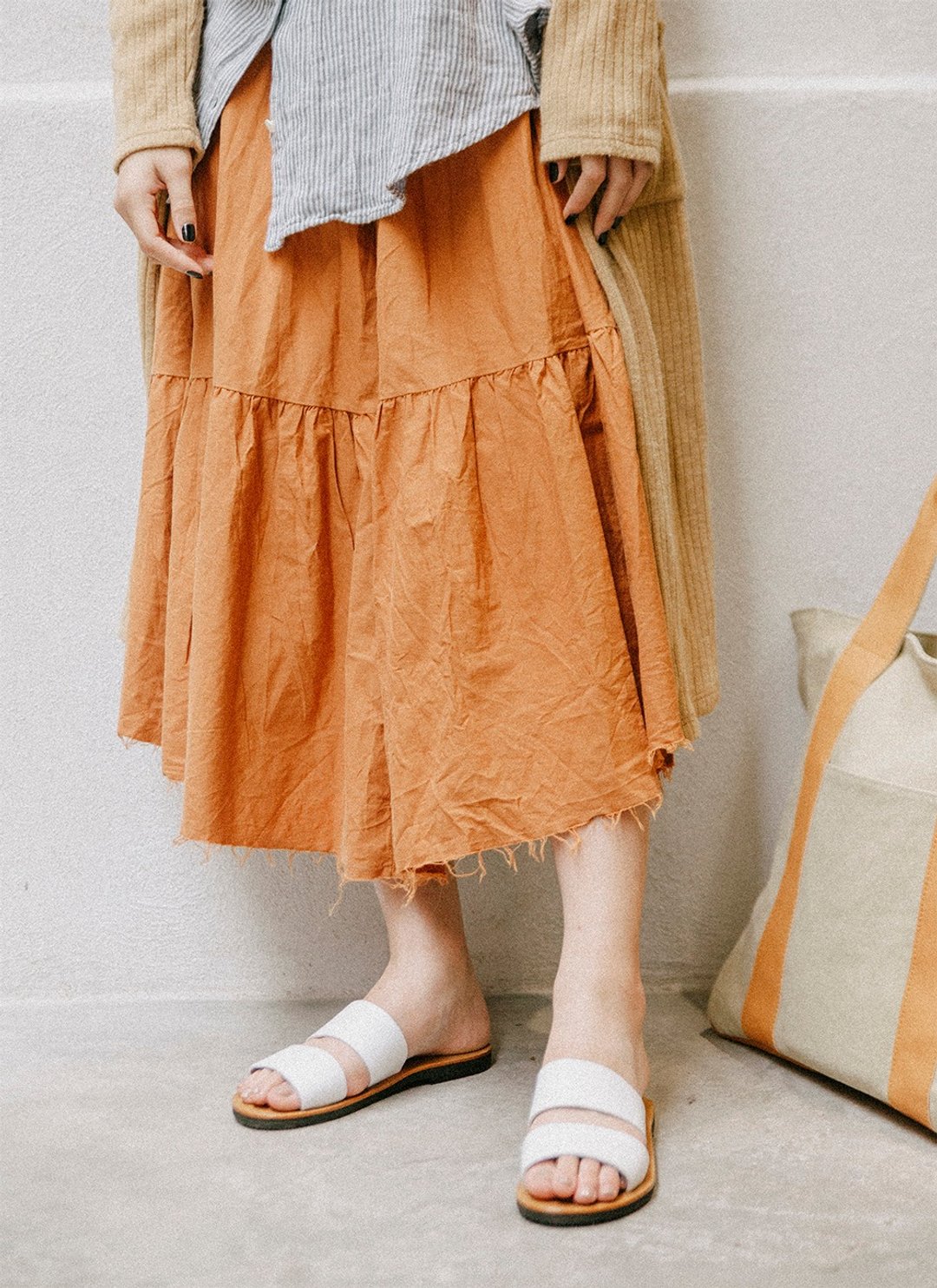 WhiteLeather Sandals,Summer Sandals, Slip On Sandals, Sanda - 男女凉鞋 - 真皮 白色