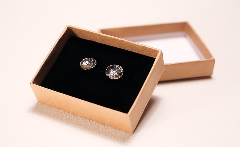 荷叶 | Lotus Leaf | 925 纯银 - 耳环/耳夹 - 纯银 银色