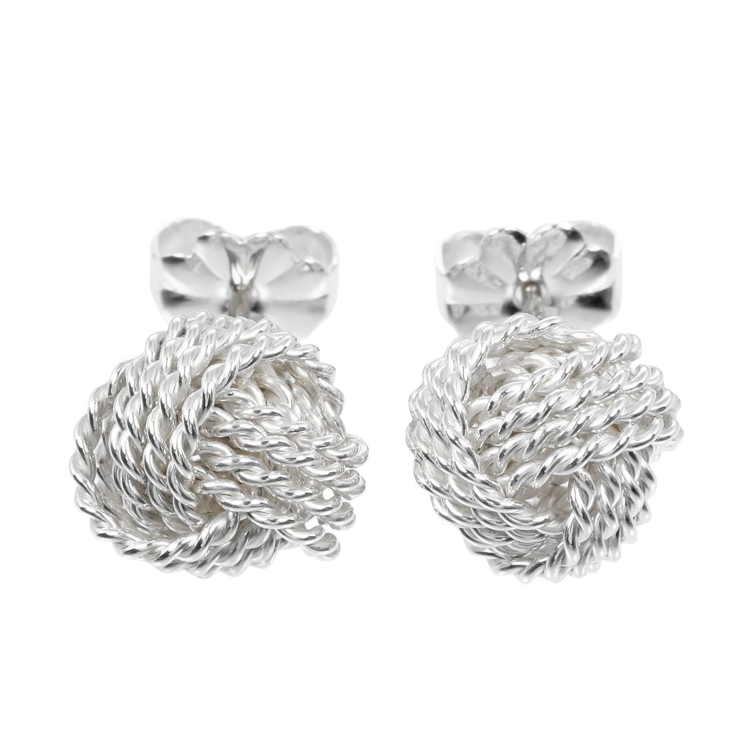[日本直送] Tiffany & Co. 网状结耳针925银约 2.65g [二手] A 级 - 耳环/耳夹 - 银 银色