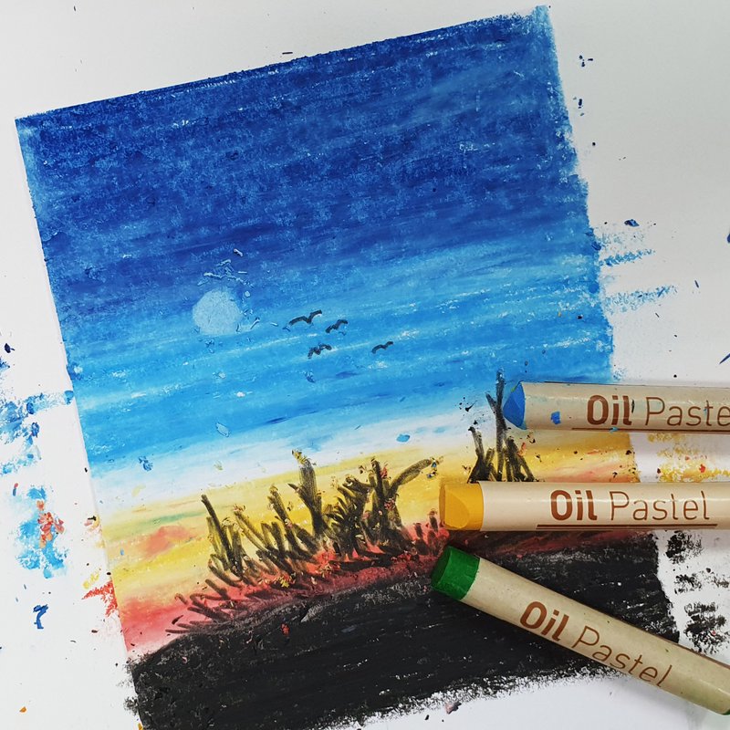 【五倍券优惠】【在线】话画粉蜡笔・含粉蜡笔一组 铅笔一打 影片 - 插画/绘画/写字 - 纸 