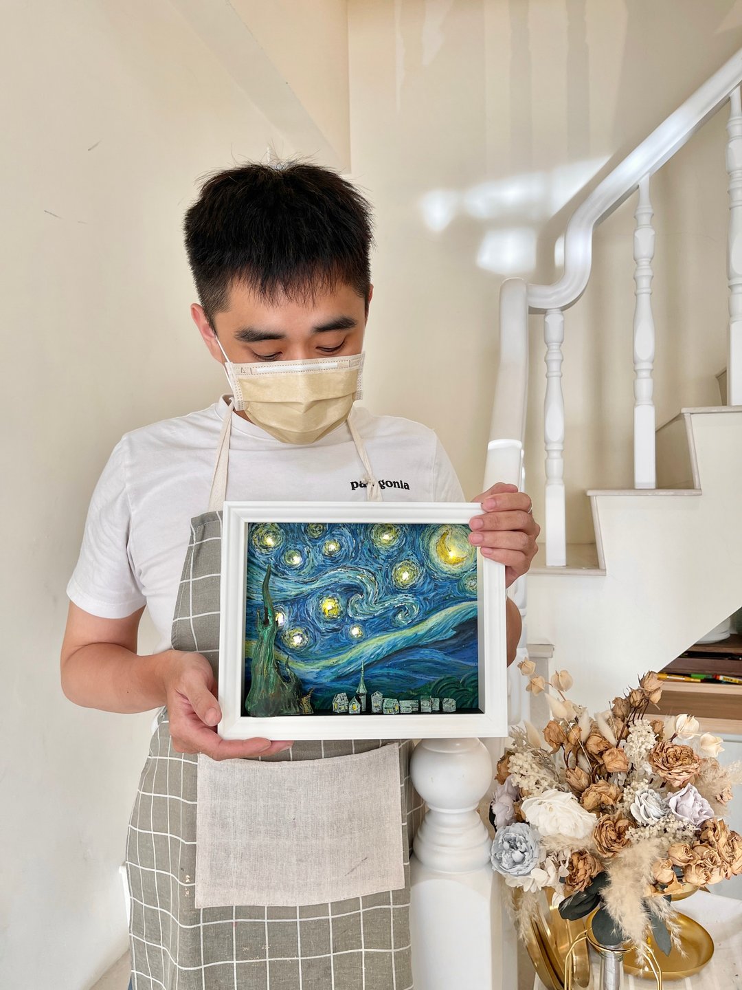 星空梵谷3D立体灯画课程 - 插画/绘画/写字 - 其他材质 