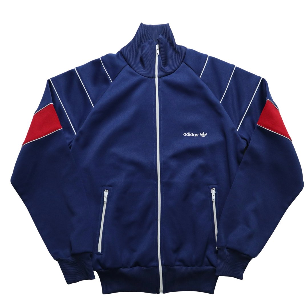1980s 台湾制 Adidas 海军蓝运动外套 - 男装外套 - 聚酯纤维 蓝色