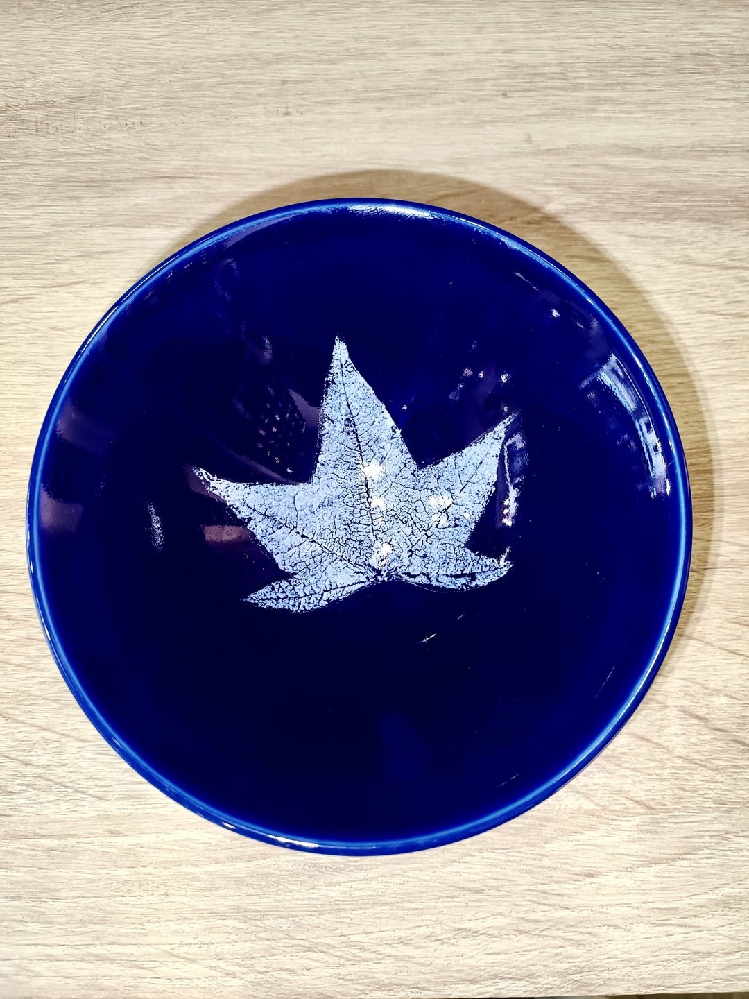 蓝晶木叶天目茶碗-莺歌陶艺家李玟睿 - 茶具/茶杯 - 陶 
