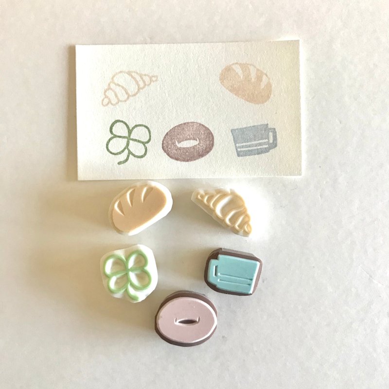 橡皮擦印章 - 面包 - 印章/印台 - 橡胶 咖啡色