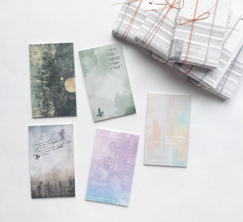 充满水彩画笔和涂鸦记事本包 - 便条纸/标签贴 - 纸 多色