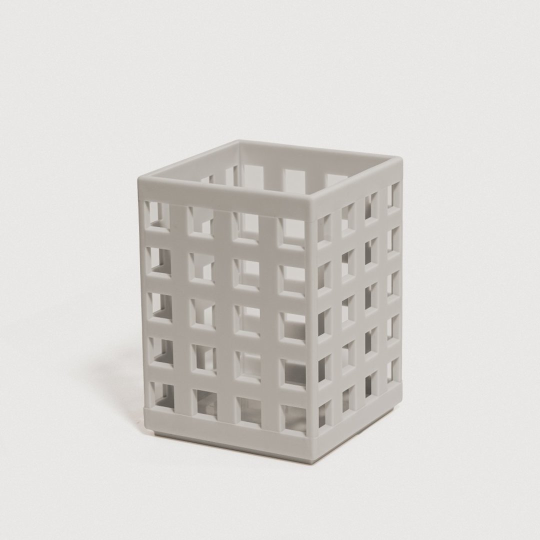 多件优惠-LECO积木系列收纳篮 L8.3xW8.3xH11.3cm 台湾制 G040405 - 收纳用品 - 塑料 白色