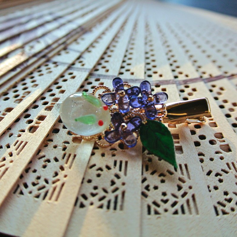 赏桂花发夹-共七色可选 - 发饰 - 铜/黄铜 蓝色