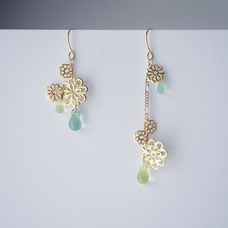 耳夹 响 闪烁 - 耳环/耳夹 - 玻璃 黄色