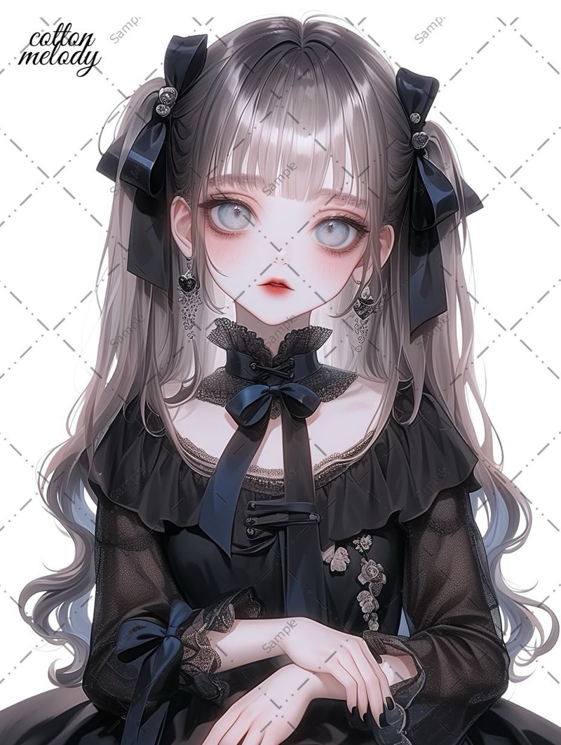 original sticker no.1496 人物贴纸 原创贴纸 人像贴纸 女孩贴纸 原创人物贴纸 - 贴纸 - 纸 