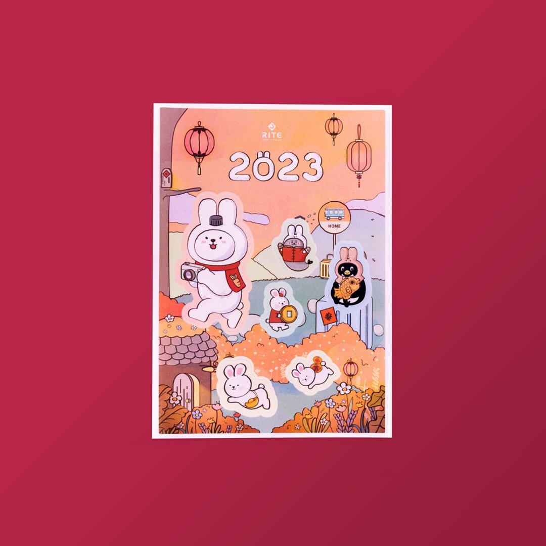 RITE 2023 极地小伙伴 贺贴纸 - 贴纸 - 纸 