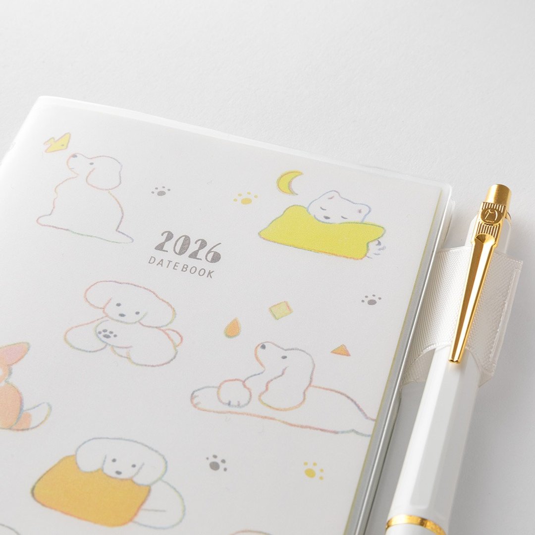 MIDORI 2026 Pocket Diary 手帐长形(月间) 小狗 - 笔记本/手帐 - 纸 多色